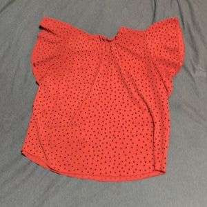 Orange with black polka dots barely worn!